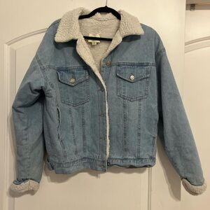 Women's Denim Sherpa Lined Jacket